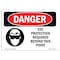 Signmission OSHA Danger, Eye Protection Required Beyond This Point, 10in X 7in Decal, 10" W, 7" H, Landscape OS-DS-D-710-L-1226 - alternate 1